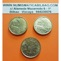 ESPAÑA 100 PESETAS 1993 AÑO SANTO XACOBEO y CAMINO DE SANTIAGO FLOR DE LIS HACIA LA CONCHA MONEDA DE LATON SC JUAN CARLOS I