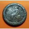 INGLATERRA 1 PENIQUE 1797 (fecha no visible) KING GEORGE III tipo CARTWHEEL KM.618 MONEDA DE COBRE @RARA@ 1 penny coin