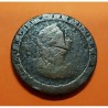 INGLATERRA 1 PENIQUE 1797 (fecha no visible) KING GEORGE III tipo CARTWHEEL KM.618 MONEDA DE COBRE @RARA@ 1 penny coin