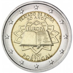 PORTUGAL 2 EUROS 2007 TEATRY OF ROME UNC BIMETALLIC