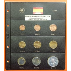 ESPAÑA MONEDAS EURO 2003 SC 1+2+5+10+20+50 Centimos 1+2 EUROS + 12 EUROS 2003 PLATA + HOJA DE PARDO