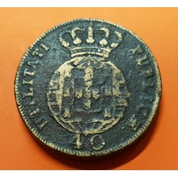 PORTUGAL 40 REIS 1821 REY JUAN VI DEL ALGARVE y BRASIL KM.370 MONEDA DE BRONCE @ESCASA@ King Joao VI