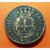 PORTUGAL 40 REIS 1821 REY JUAN VI DEL ALGARVE y BRASIL KM.370 MONEDA DE BRONCE @ESCASA@ King Joao VI