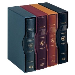 ALBUM PARDO PARA MONEDAS CON LOGO EUROS EN ORO Color CUERO NEGRO mod.170001
