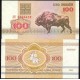 BIELORRUSIA 100 RUBLOS 1992 BISONTE Pick 8 BILLETE SC Belarus 100 Roubles UNC BANKNOTE