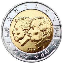 2 EUROS 2005 BELGICA MONARCAS SC BIMETALICA