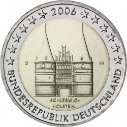 ALEMANIA 2 EUROS 2006 HOLSTENTOR en LUBECK @CECA AL AZAR@ MONEDA BIMETALICA y CONMEMORATIVA SC Germany