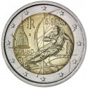 ITALIA 2 EUROS 2006 OLIMPIADA DE TURIN SKI ALPINO SC BIMETALICA MONEDA CONMEMORATIVA