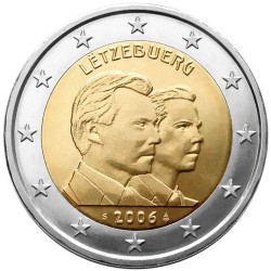 LUXEMBURG 2 EUROS 2006 HENRI & GUILLAUME UNC BIMETALLIC