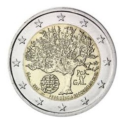 PORTUGAL 2 EUROS 2007 ARBOL PRESIDENCIA DE LA UNION EUROPEA SC BIMETALICA MONEDA BIMETALICA