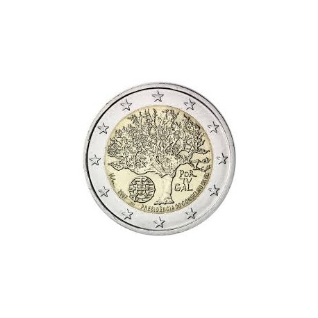 PORTUGAL 2 EUROS 2007 ARBOL PRESIDENCIA DE LA UNION EUROPEA SC BIMETALICA MONEDA BIMETALICA