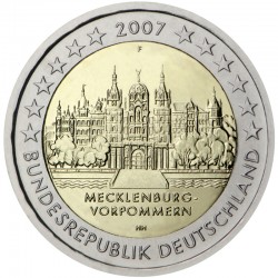 GERMANY 2 EURO 2007 MECKLENBURG UNC BIMETALLIC