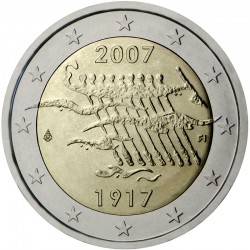 FINLANDIA 2 EUROS 2007 INDEPENDENCIA BARCA SC BIMETALICA