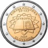 ESLOVENIA 2 EUROS 2007 TRATADO DE ROMA 50 ANIVERSARIO SC BIMETALICA MONEDA CONMEMORATIVA @RARA@
