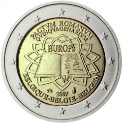BELGIUM 2 EUROS 2007 TEATRY OF ROME UNC BIMETALLIC