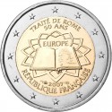 FRANCIA 2 EUROS 2007 TRATADO DE ROMA 50 ANIVERSARIO SC BIMETALICA MONEDA CONMEMORATIVA