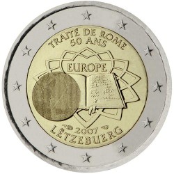 LUXEMBURG 2 EUROS 2007 TEATRY OF ROME UNC BIMETALLIC