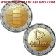 ANDORRA 2 EUROS 2017 Pareja de 2 monedas CENTENARIO DEL HIMNO + ANDORRA PAIS DE LOS PIRINEOS SC @RARAS@ COINCARD/ESTUCHE