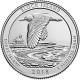 @5ª MONEDA@ ESTADOS UNIDOS 25 CENTAVOS 2018 P Parque Nacional BLOCK ISLAND en RHODE ISLAND NICKEL SC USA Quarter