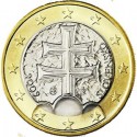 ESLOVAQUIA 1 EURO 2009 CRUZ SAGRADA MONEDA BIMETALICA SC SIN CIRCULAR Slovakia Slowakie 1€ coin