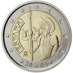 ESPAÑA 2 EUROS 2005 DON QUIJOTE SC BIMETALICA MONEDA CONMEMORATIVA