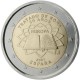 ESPAÑA 2 EUROS 2007 TRATADO DE ROMA 50 ANIVERSARIO SC BIMETALICA MONEDA CONMEMORATIVA Spain