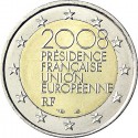 FRANCE 2 EUROS 2008 EU PRESIDENCY UNC BIMETALLIC