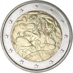 ITALY 2 EUROS 2008 ONU HUMAN RIGHTS UNC BIMETALLIC