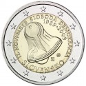 ESLOVAQUIA 2 EUROS 2009 CAMPANA 20 ANIVERSARIO DE LA REVOLUCION VELVET MONEDA BIMETALICA SC CONMEMORATIVA Slovakia