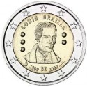 BELGICA 2 EUROS 2009 LOUIS BRAILLE 200 ANIVERSARIO DE SU NACIMIENTO MONEDA BIMETALICA SC CONMEMORATIVA Belgium Belgien