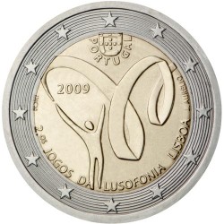 PORTUGAL 2 EUROS 2009 LUSOFONIA MONEDA BIMETALICA SC CONMEMORATIVA