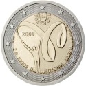 PORTUGAL 2 EUROS 2009 LUSOFONIA MONEDA BIMETALICA SC CONMEMORATIVA