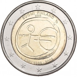 FINLANDIA 2 EUROS 2009 EMU 10 ANIVERSARIO MONEDA BIMETALICA SC Finnland