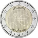 LUXEMBURGO 2 EUROS 2009 EMU 10 ANIVERSARIO MONEDA BIMETALICA SC Luxembourg