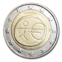 PORTUGAL 2 EUROS 2009 EMU 10 ANIVERSARIO MONEDA BIMETALICA SC