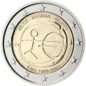 BELGICA 2 EUROS 2009 EMU 10 ANIVERSARIO MONEDA BIMETALICA SC Belgien Belgium