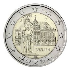 ALEMANIA 2 EUROS 2010 IGLESIA EN EL ESTADO FEDERADO DE BREMEN SC MONEDA BIMETALICA CONMEMORATIVA Germany BRD