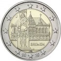 ALEMANIA 2 EUROS 2010 IGLESIA EN EL ESTADO FEDERADO DE BREMEN SC MONEDA BIMETALICA CONMEMORATIVA Germany BRD