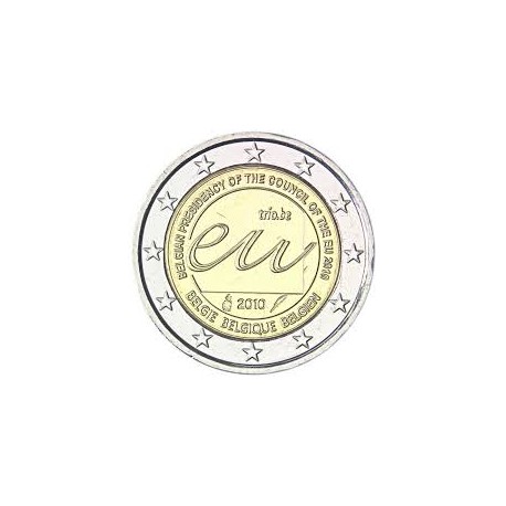 BELGICA 2 EUROS 2010 PRESIDENCIA DE LA UNION EUROPEA SC MONEDA BIMETALICA CONMEMORATIVA Belgium Belgique