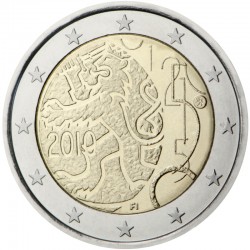 FINLANDIA 2 EUROS 2010 LEON DECRETO DE 1860 SC BIMETALICA