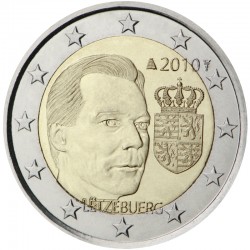 LUXEMBURG 2 EUROS 2010 HENRI & WAPPEN UNC BIMETALLIC