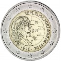 PORTUGAL 2 EUROS 2010 100th ANNIVERSARY REPUBLIC UNC BIMETALLIC