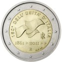 ITALIA 2 EUROS 2011 UNIFICACION DEL PAIS 150 ANIVERSARIO SC BIMETALICA MONEDA CONMEMORATIVA Italy