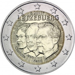 LUXEMBURG 2 EUROS 2011 HENRI & JEAN UNC BIMETALLIC