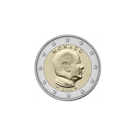 . @ESCASA@ MONACO 2 EUROS 2011 REY ALBERTO II SC MONEDA NO CONMEMORATIVA Tipo CIRCULANTE
