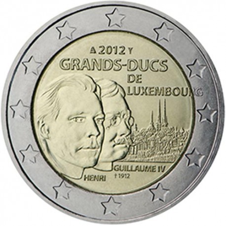 LUXEMBURGO 2 EUROS 2012 DUQUES ENRIQUE y GUILLERMO IV SC BIMETALICA MONEDA CONMEMORATIVA Luxembourg