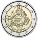 BELGICA 2 EUROS 2012 X ANIVERSARIO DEL EURO SC MONEDA CONMEMORATIVA BIMETALICA Belgium