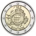BELGICA 2 EUROS 2012 X ANIVERSARIO DEL EURO SC MONEDA CONMEMORATIVA BIMETALICA Belgium