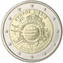 CHIPRE 2 EUROS 2012 X ANIVERSARIO DEL EURO SC MONEDA CONMEMORATIVA BIMETALICA Cyprus Zypern