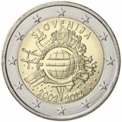 SLOVENIA 2 EUROS 2012 X ANIVERSARY UNC BIMETALLIC